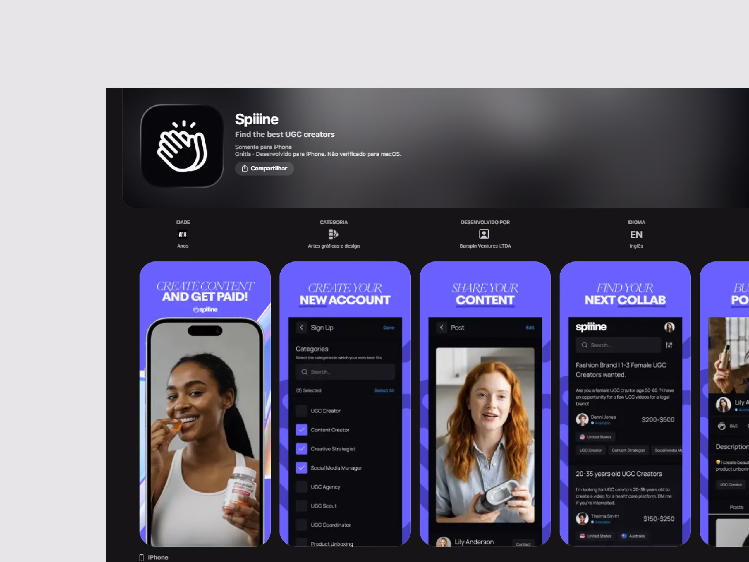 Spiiine — Founder, Mobile Developer, Product and Brand Designer work, image 1 of 6