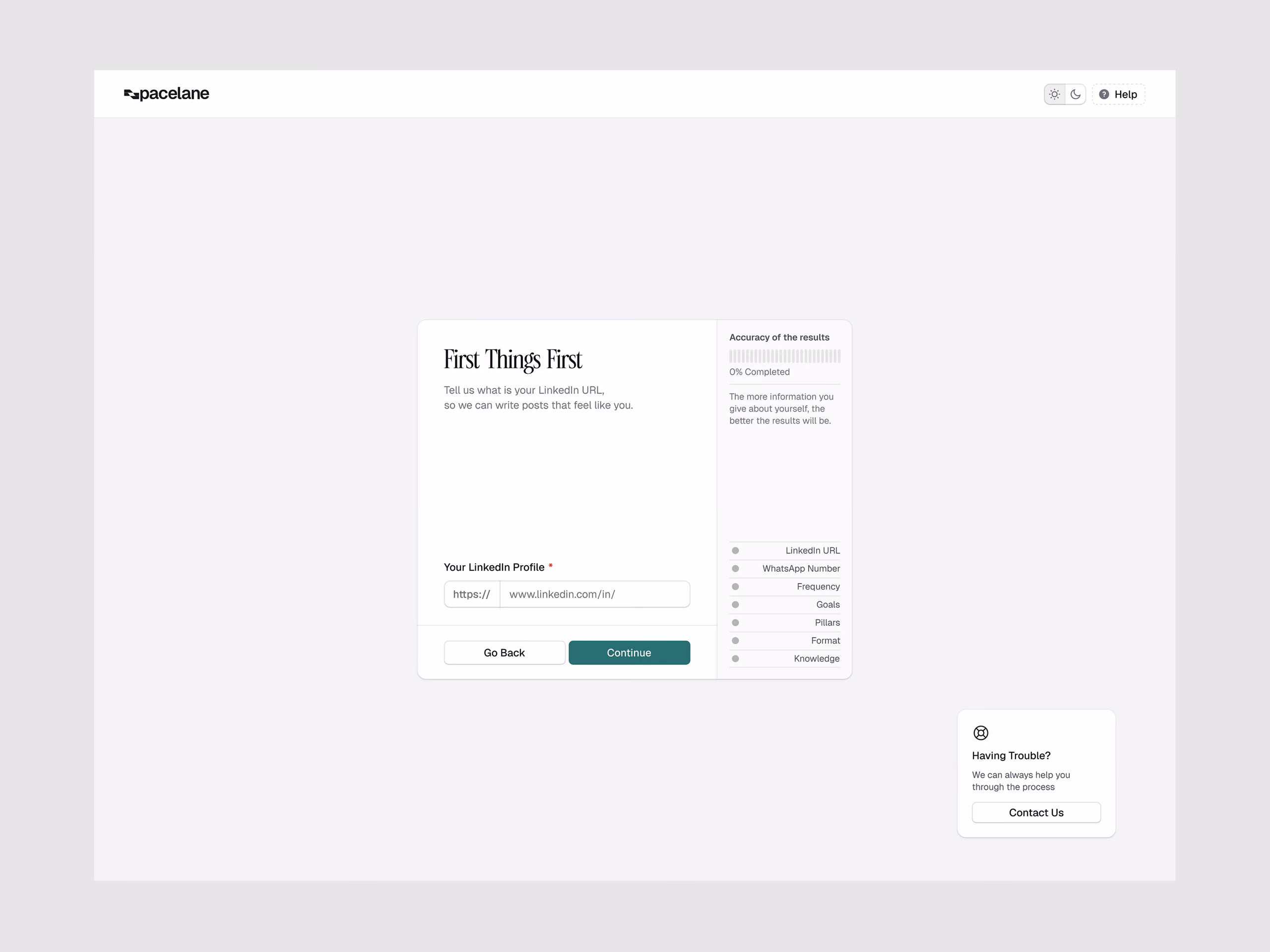 Pacelane.ai — Co-founder (CPO), Product and Brand Designer work, image 4 of 40